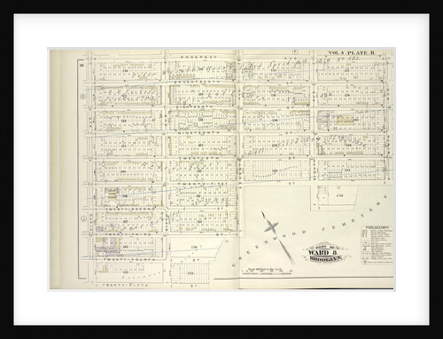 Map bound by Prospect Ave., Ninth Ave., Greenwood Cemetery, Twenty-Fifth St., Fifth Ave; Including Seventeenth St., Eighteenth St., Nineteenth St., Twentieth St., Twenty-First St., Twenty-Second St., Twenty-Third St., Twenty-Fourth St., New York by Anonymous