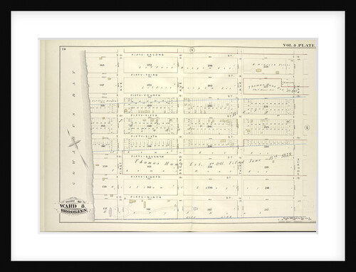 Map bound by Fifty-Second, Fourth Ave., City Line, Gowanus Bay; Including Fifty-Third St., Fifty-Fourth St., Fifty-Fifth St., Fifty-Sixth St., Fifty-Seventh St., Fifty-Eighth St., Fifty-Ninth St., First Ave., Second Ave., Third Ave., New York by Anonymous