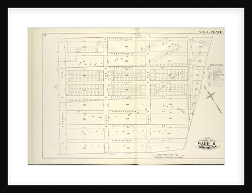 Map bound by Fifty-Second St., City Line, Fourth Ave; Including Fifty-Third St., Fifty-Fourth St., Fifty-Fifth St., Fifty-Sixth St., Fifty-Seventh St., Fifty-Eighth St., Fifty-Ninth St., Fifth Ave., Sixth Ave., Seventh Ave., New York by Anonymous
