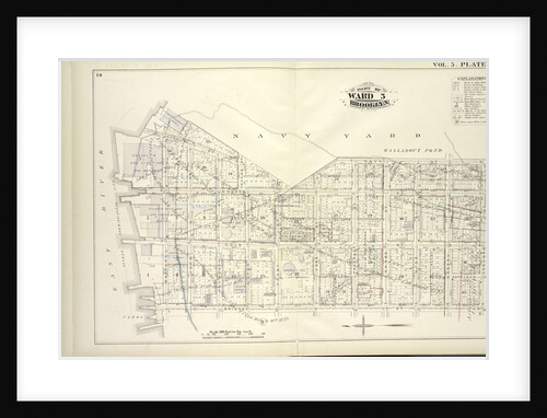 Map bound by U.S. Navy Yard, Concord St., Bridge St., East River; Including Little St., Navy St., Old Bridge RD, Hudson St., Greene Lane, Gold St., Charles St., Duffield St., U.S. St., Marshall St., John St., PLymouth St., Evans St., W., New York by Anonymous