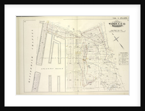 Map bound by Hamilton Ave., Carroll St., Columbia St., Verona St., East River; Including India St., Atlantic Basin, Summit St., Rapelyea St., Woodhull St., Bowne St., Seabring St., Commerce St., Delevan St., North Pier, South Pier, Com., New York by Anonymous