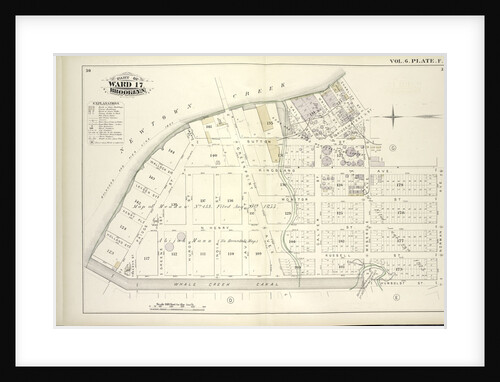 Map bound by Newtown Creek, Charlick St., Bridgewater St., Meserole Ave., Kingsland Ave., Norman Ave., Humboldt St., Whale Creek Canal; Including Sutton St., Wallock St., Leyden St., Monitor St., Henry Pl., N. Henry St., Holland St., R., New York by Anonymous