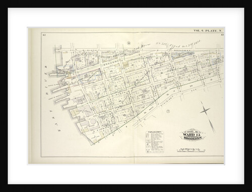 Map bound by S. Sixth St., Broadway, Seventh St., Division Ave., S. Eleventh St., East River; Including S. Eighth St., S. Ninth St., S. Tenth St., First St., Second St., Third St., Fourth St., Fifth St., Sixth St., New York by Anonymous