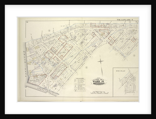 Map bound by First St., Second St., S.11th St., Third St., S.10th St., Fourth St., 5th St., 6th St., 7th St., 8th St., 9th St., Rodney St., Marcy Ave., Keap St., Lee Ave., Wilson St., Canal, East River; Including Division Ave., Rush St., New York by Anonymous