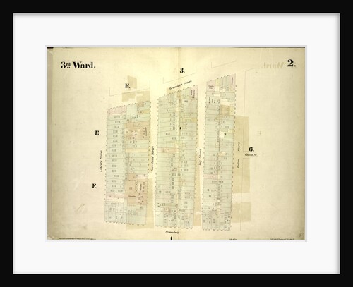 Map bounded by Greenwich Street, Fulton Street, Broadway, Liberty Street; Including Church St, Courtland Street, Dey Street, New York by Anonymous