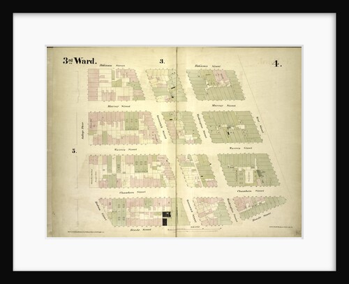 Map bounded by Robinson Street, West Street, Reade Street, Hudson Street, College Place; Including Murray Street, Warren Street, Chambers Street, Greenwich Street, Washington Street, New York by Anonymous