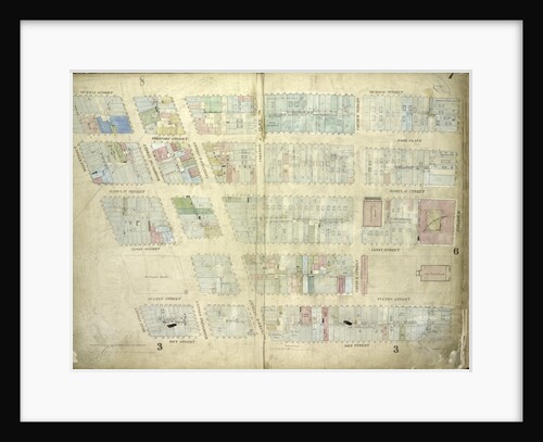 Map bounded by Murray Street, Broadway, Dey Street, West Street; Including Robinson Street, Park Place, Barclay Street, Vesey Street, Fulton Street, Washington Street, Greenwich Street, College Place, Church Street, New York by Anonymous