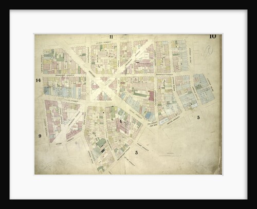 Map bounded by James Street, South Street, Dover Street, Rose Street, Duane Street, Chatham Street; Including Roosevelt Street, Chesnut Street, Pearl Street, Franklin Square, Bowery, Chambers Street, Cliff Street by Anonymous
