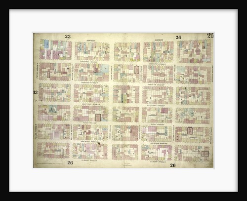 Map bounded by Bowery, Rivington Street, Ludlow Street, Canal Street; Including Chrystie Street, Forsyth Street, Eldridge Street, Allen Street, Orchard Street, Hester Street, Grand Street, Broome Street, Delancy Street, New York by Anonymous