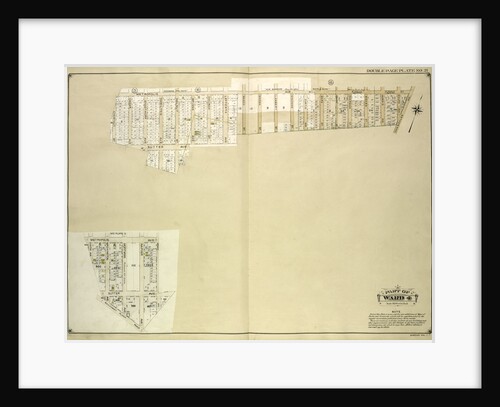 Map bounded by Metropolis Ave., Mill St., Vansicklen Ave., Sutter Ave., Chestnut St; Including Metropolis Ave., Grant Ave., Rockaway Plank Road, Clinton Ave; Sub Plan From Plate, New York by Anonymous
