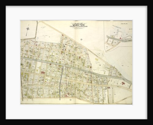 Map bounded by Bowery Road, Old Bowery Road, Flushing and Astoria Road, Jackson Ave., Coddington PL; Including Park Ave., Flushing and Newtown Turnpike, Lent., New York by Anonymous
