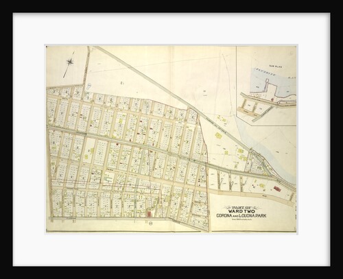 Map bounded by Old Bowery Road, Flushing and Astoria Road, Coddington PL; Including Park Ave., Lent St., Flushing Turnpike, Junction Ave; Sub Plan, New York by Anonymous