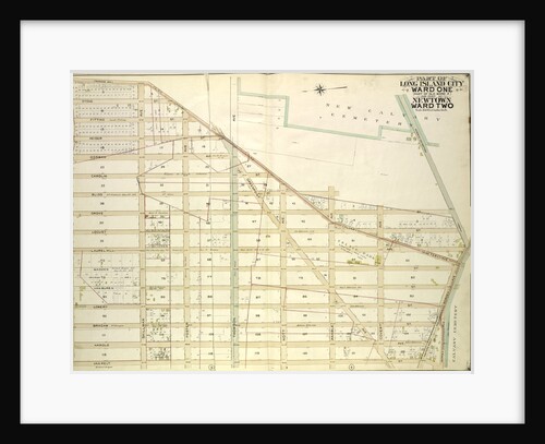 Map bounded by Woodside Ave., Celtic Ave. Highway to Calvary Cemetery, Hunters Point Ave; Including Borden Ave., New York by Anonymous