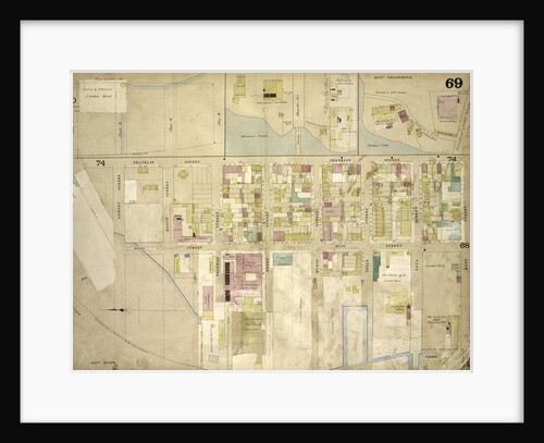 Map bounded by Bell St., Pink St., Blue St., Bay St., Maspeth Ave., East Williamsburgh, Newtown Creek, Franklyn St., Kent St; Including East River Dupont St., Eagle St., Freeman St., New York by Anonymous