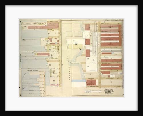 Map bounded by 52nd St., 44th St., 2nd Ave., 1st Ave., 45th St., 46th St., 47th St., 48th St., 49th St., 50th St; Including51st St., 53rd St., 54th St., 55th St., 56th St., New York by Anonymous