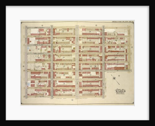 Map bounded by 44th St., 6th Ave., 49th St; Including 5th Ave., 42nd St., 2nd Ave., New York by Anonymous