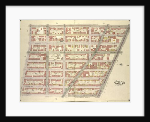 Map bounded by Washington Ave., Atlantic Ave; Including South Oxford St., De Kalb Ave., New York by Anonymous
