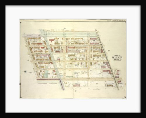 Map bounded by Ocean Parkway, Church Lane, West St., Fort Hamilton Ave; Including Gravesend Ave., Greenwood Ave., Prospect Ave., New York by Anonymous