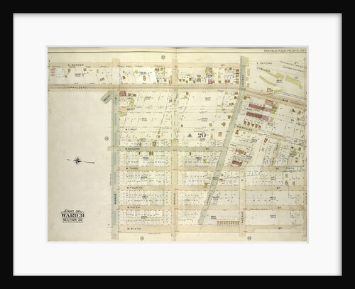 Map bounded by E. 2nd St., Avenue S, W. 6th St; Including Avenue P, Gravesend Ave., Avenue O., New York by Anonymous
