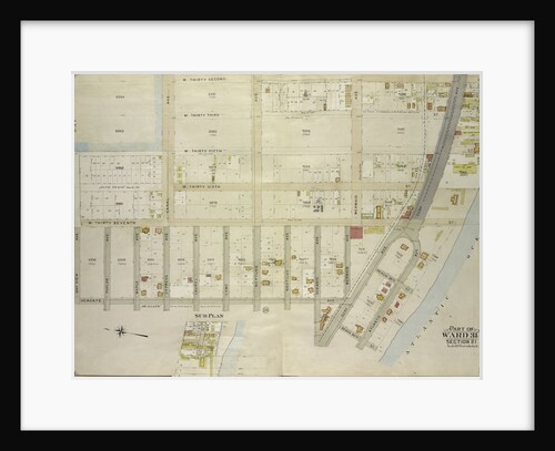 Map bounded by W. 32nd St., Atlantic Ocean, Beach 40th St; Including Surf Ave., Seagate Ave., Bay View Ave., Gravesend Bay, Canal Ave; Sub Plan, New York by Anonymous