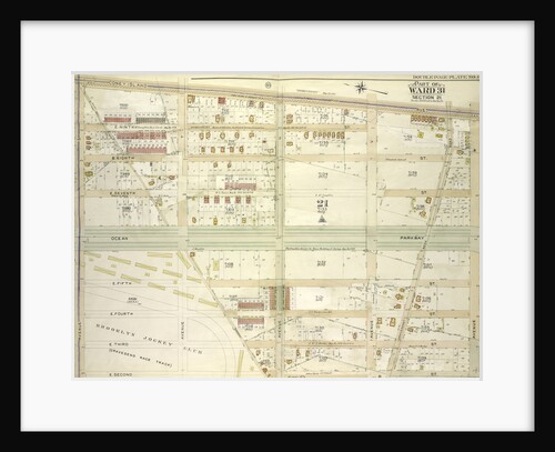 Map bounded by Coney Island Ave., Avenue W; Including E. 2nd St., Avenue S., New York by Anonymous
