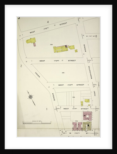 Map bounded by W. 175th St., Fort Washington Ave., W. 170th St., Haven Ave., New York by Anonymous