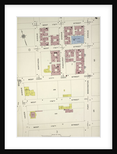 Map bounded by W. 179th St., Fort Washington Ave., W. 175th St., Haven Ave., New York by Anonymous