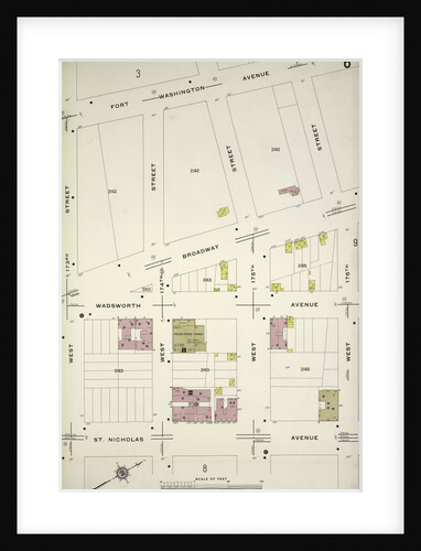 Map bounded by Fort Washington Ave., W. 176th St., St. Nicholas Ave., W. 173rd St., New York by Anonymous
