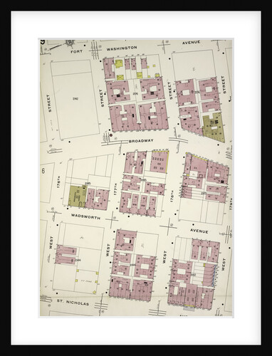 Map bounded by Fort Washington Ave., W. 179th St., St. Nicholas Ave., W. 176th St., New York by Anonymous