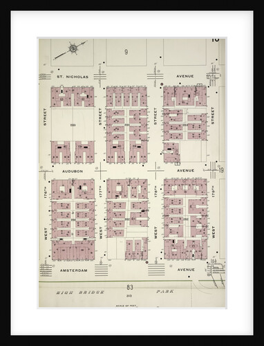 Map bounded by St. Nicholas Ave., W. 179th St., Amsterdam Ave., W. 176th St., New York by Anonymous