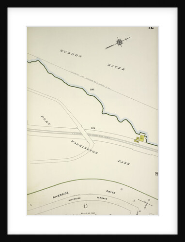 Map bounded by Hudson River, Riverside Drive, New York by Anonymous