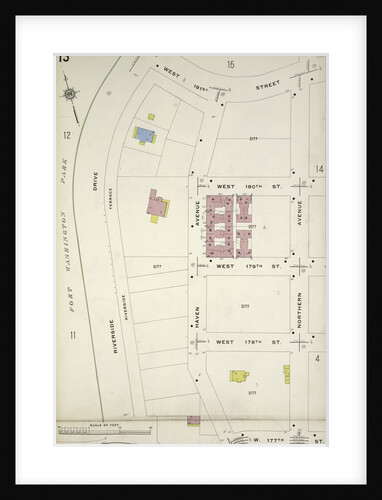 Map bounded by W. 181st St., Northern Ave., W. 177th St., Riverside Drive, New York by Anonymous