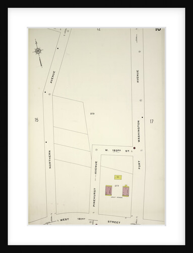 Map bounded by Northern Ave., Fort Washington Ave., W. 181st St., New York by Anonymous