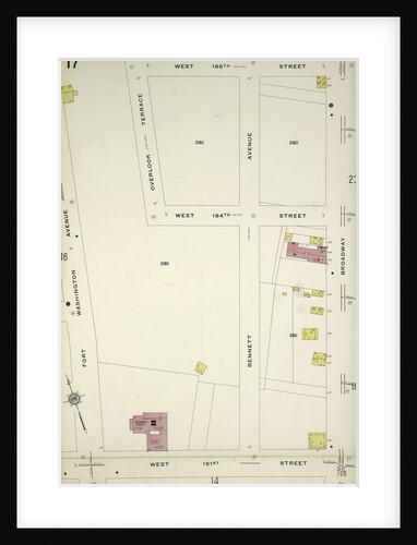Map bounded by W. 186th St., Broadway, W. 181st St., Fort Washington Ave., New York by Anonymous