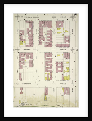 Map bounded by St. Nicholas Ave., W. 185th St., Laurel Hill Terrace, W. 182nd St., New York by Anonymous