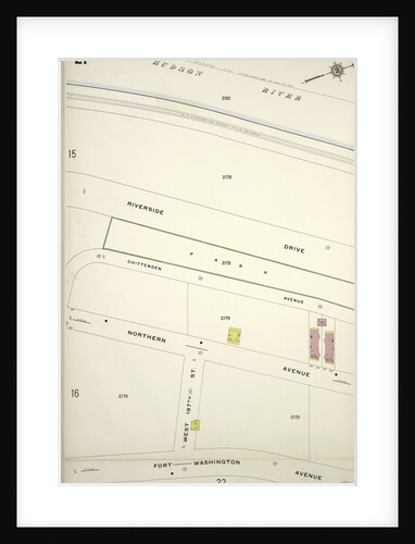 Map bounded by Hudson River, Fort Washington Ave., New York by Anonymous