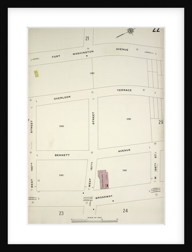 Map bounded by Fort Wasshington Ave., W. 188th St., Broadway, W. 186th St., New York by Anonymous