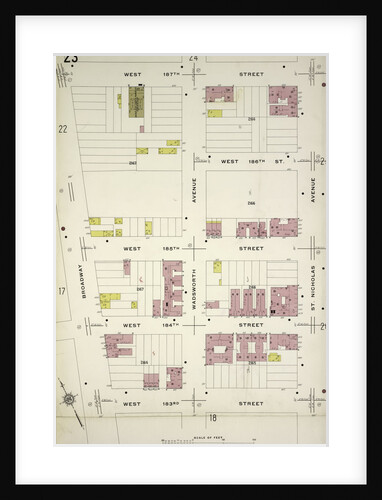 Map bounded by W. 187th St., St. Nicholas Ave., W. 183rd St., Broadway, New York by Anonymous