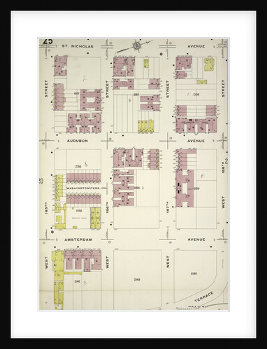 Map bounded by St. Nicholas Ave., W. 188th St., Laurel Hill Terrace, W. 185th St., New York by Anonymous