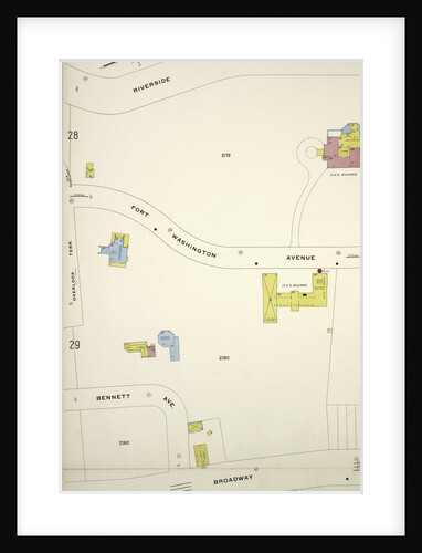 Map bounded by Riverside Drive, Broadway, New York by Anonymous
