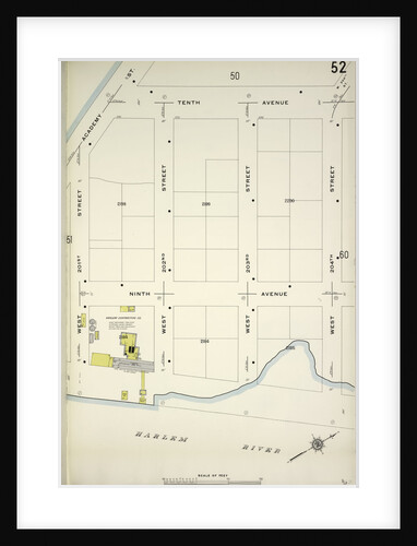 Map bounded by 10th Ave., W. 204th St., Harlem River, W. 201st St., New York by Anonymous
