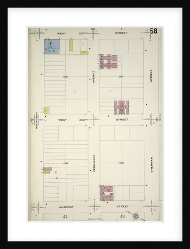 Map bounded by W. 207th St., Sherman Ave., Academy St., Broadway, New York by Anonymous
