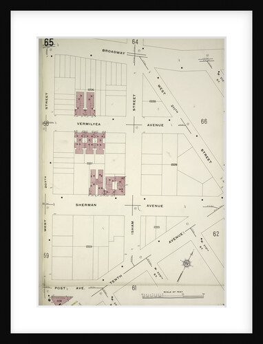 Map bounded by Broadway, W. 211th St., 10th Ave., Post Ave., W. 207th St., New York by Anonymous