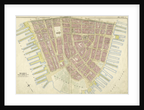 Map bounded by Liberty St., Maiden Lane, East River, Hudson River, New York by Anonymous