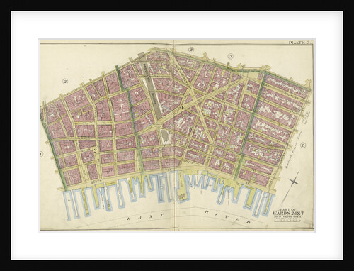 Map bounded by William St., Park St., Market St., East River, Maiden Lane, New York by Anonymous