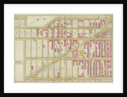 Map bounded by Manhattan Morningside Ave E., W. 125th St., Lenox Ave., W. 110th St., New York by Anonymous