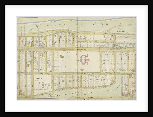 Map bounded by Hudson River, W. 125th St., 9th Ave., W.1 08th St., New York by Anonymous