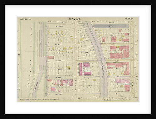 Map bounded by W. 106th St., 10th Ave., W. 102nd St., Riverside Ave., New York by Anonymous
