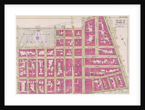 Map bounded by Waverly Place, Astor Place, Bowery, 4th Ave., E. Houston St., W. Houston St., Mac Dougal St., New York by Anonymous