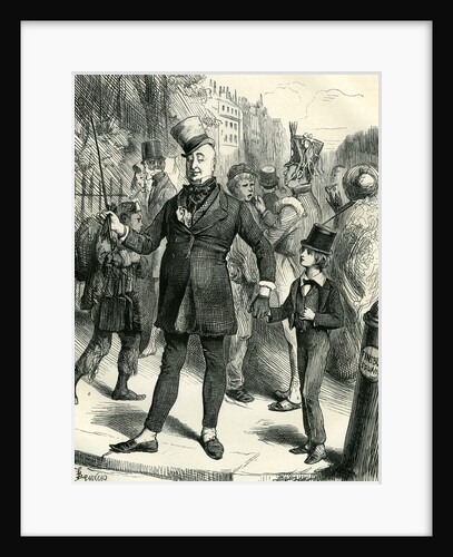 David Copperfield and Mr. Micawber Mr. Micawber Impressing the Names of Streets and the Shapes of Corner Houses Upon Me As We Went Along that I Might Find My Way Back Easily in the Morning. by Anonymous